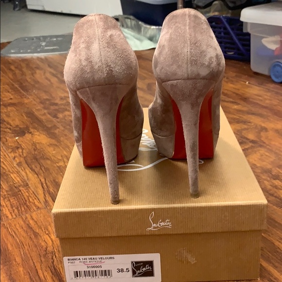 Christian Louboutin Bianca 140 Rose Antique 38.5 - Picture 3 of 8